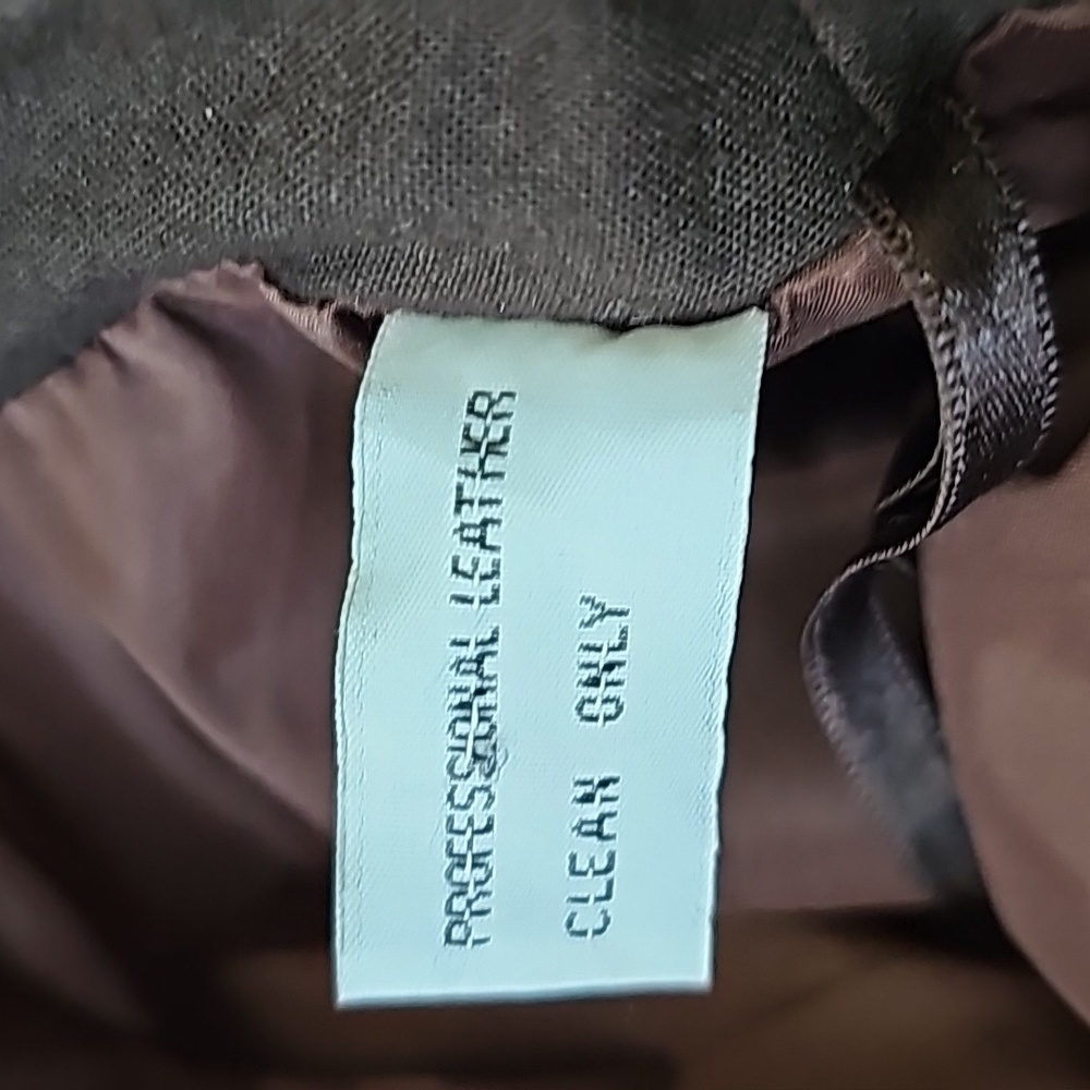Genuine Leather Dark Brown Pants with Fringe Details Size 8 Aprox - Picture 9 of 16